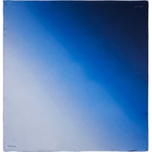 Bursa İpek Lacivert Bebe Mavi Degrade Twill Ipek Eşarp