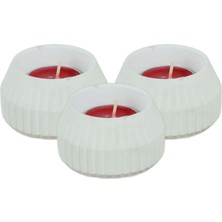 Evene Mumluk Şamdan 3 Adet Tealight Uyumlu Çizgili Model