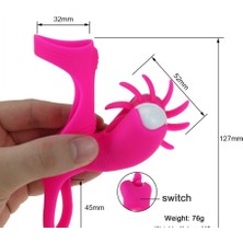 Cupid Shop  Dönebilen Dil Hareketli Klitoris ve G-Spot Uyarıcı Testis ve Penis Halkası - Pembe