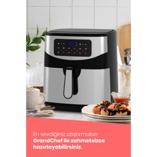 Grandchef  9.2 Litre Inox Geniş Hazneli 3xl Dokunmatik 10 Ön Ayarlı Airfryer Sıcak Hava Fritözü