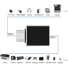 Yediseven Type C To USB 3.0 Otg Çevirici Veri Aktarım Macbook USB Flash Dönüştürücü Adaptör