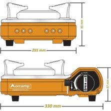 Orgaz Orcamp CK-505 Tekli Portatif Ocak 1.85 kg Gazlı Cihaz Taşınabilir Özelliklerle Dış Mekan Kullanımı