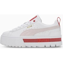 Puma Mayze Lth Wn S Sneaker Kadın Günlük Spor Ayakkabı Beyaz-Kırmızı 38198327
