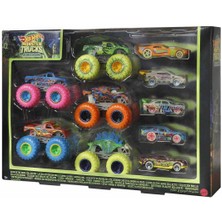 Hot Wheels HCB57 Monster Trucks Karanlıkta Parlayan Araçlar, Hot Wheels Monster Trucks - Mattel