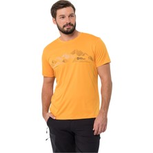 Jack Wolfskin Peak Graphıc T M Turuncu Erkek T-Shirt 1807183-3087