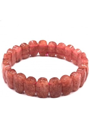 Maranki Çilek Kuvars Bileklik Kare