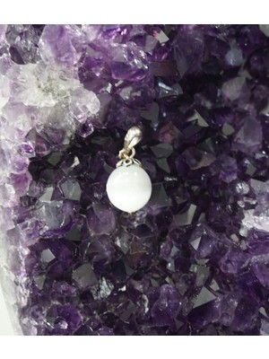 Maranki Selenit Kolye Ucu Gümüşsüz