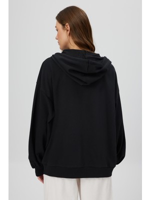 Babokah Fermuarlı Kapüşonlu Sweatshirt