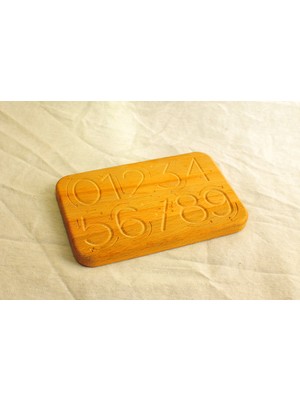 Woodtoy's Organik Oyuncak Dünyası Montessori Rakam Tablası