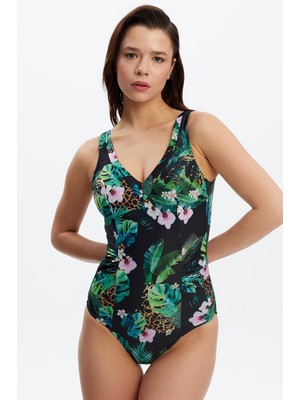 Louren Kalın Askılı Kuplu Mayo - M2647