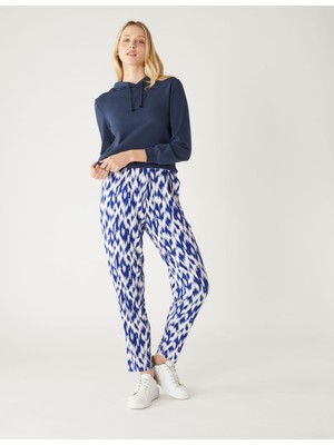 Marks & Spencer Tapered Fit Desenli Örme Pantolon