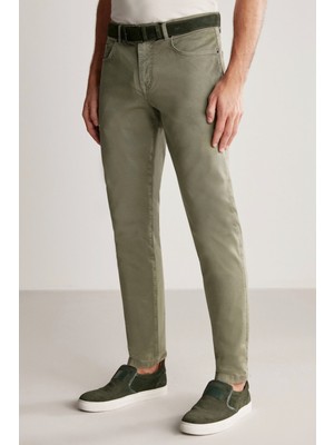 Hemington Slim Fit 5 Cep Haki Chino Pantolon