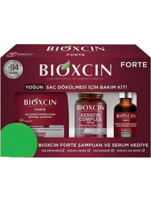 Bioxcin Forte Yoğun Bakım Kiti 300 ml Dökülme Karşıtı Bitkisel Şampuan ve Serum Seti