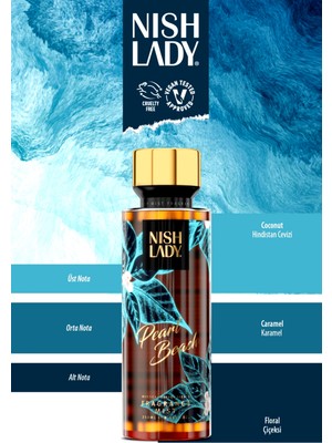 Nishlady Pearl Beach  Body Mist  -  Vücut Spreyi Vegan 260 ml