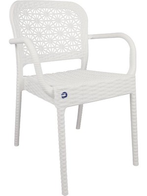 Mandella Ares Rattan Koltuk (2 Adet) Beyaz