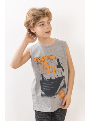 BRZ Collection Baskılı Erkek Çocuk Sıfır Kol T-Shirt