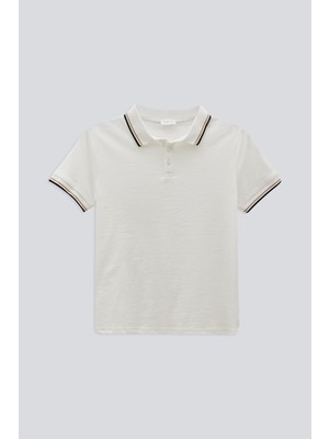 Babokah (Kids Boy) Polo Yaka Nakışlı T-Shırt