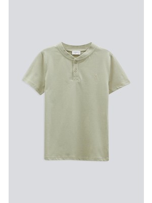 Babokah (Kids Boy) Hakim Yaka Nakışlı T-Shırt