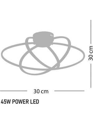 Lamore Home Seher 3 Renkli Ledli Krom 3'lü Plafonyer Avize