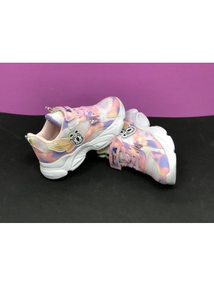 KAFKASLAR AYAKKABI Kız Çocuk Kelebek Desenli Renkli Ortopedik Sneakers Spor Ayakkabı