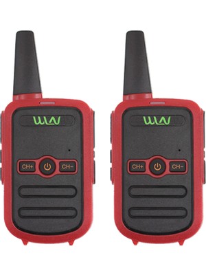 Melek Store Wln KD-C51 3-5 Km 16 Kanal Ikili Telsiz Kırmızı Kasa Şarj Aleti Dahil