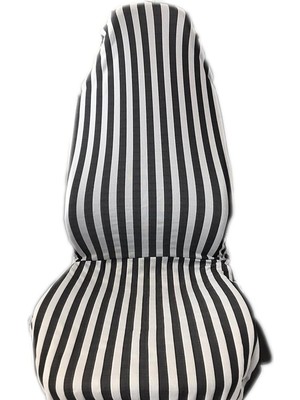 Chevrolet Cruze Zebra Desenli Oto Koltuk Kılıfı Çizgili Servis Kılıfı Siyah