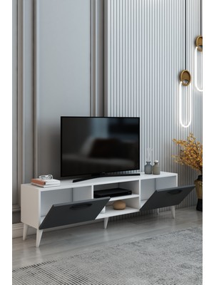 Izco Design Efes Tv Ünitesi 150 cm 2 Kapaklı Raflı Tv Sehpası