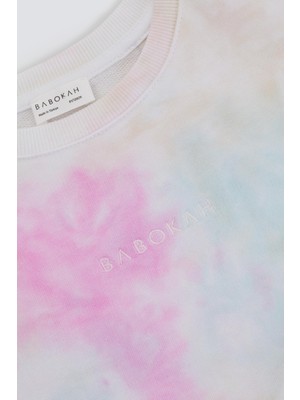 Babokah (Kids Girl) Batik Nakışlı Crop T-Shırt