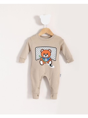 Bubito Toy Ayı Temalı Bebek Tulum Bej