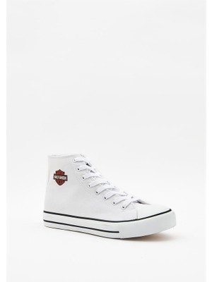 Harley Davidson 023M100382 Pittsburgh Plain White Erkek Sneaker