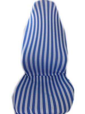 Otozum Fıat Sıena Zebra Desenli Oto Koltuk Kılıfı Çizgili Servis Kılıfı Mavi