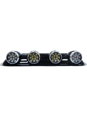 Space Offroad Sis Lambası 12X4 LED Yuvarlak Siyah /LASS243