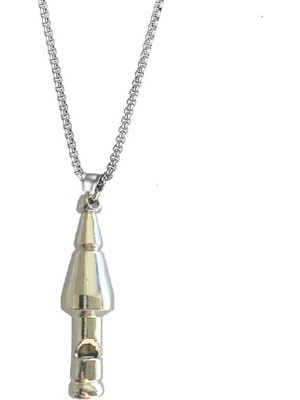 Herşey Nota Düdük Kolye Yüksek Desibel Paslanmaz Çelik Kolye