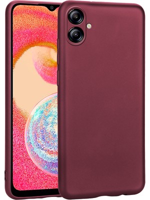 Case 4U A04e Uyumlu Kılıf Kamera Korumalı Premier Silikon Lüks Ince Mat Renkli Yumuşak Silikon Kapak Mürdüm