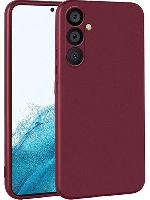 Case 4U A34 Uyumlu Kılıf Kamera Korumalı Premier Silikon Lüks Ince Mat Renkli Yumuşak Silikon Kapak Mürdüm
