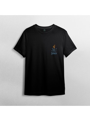 Pixxa Java - Programcı / Coder %100 Pamuklu Bisiklet Yaka T-Shirt Model - 4