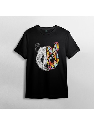 Pixxa Panda %100 Pamuklu Bisiklet Yaka T-Shirt Model - 1
