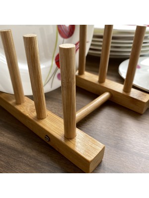 Renk Yapı Rüyası Bambu Masa Üstü Servis Tabağı Içn Ayaklık Kaliteli Doğal Malzeme Farklı Boy Tabakları Organize Eder