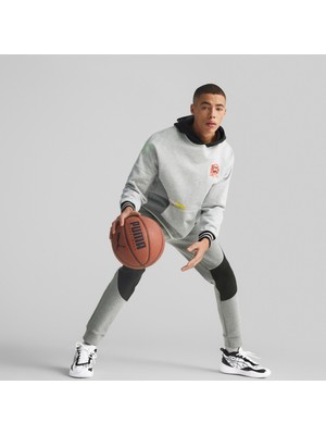 Puma Boroughs Erkek Gri Kapüşonlu Hoodie