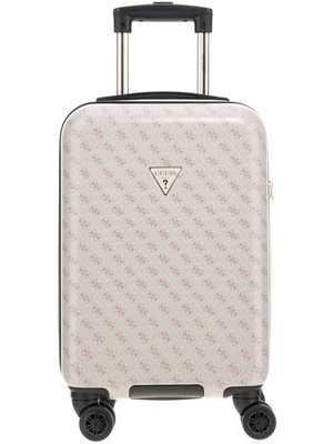 Guess Krem Çekçekli Sert Valiz TWH83899830-DOV