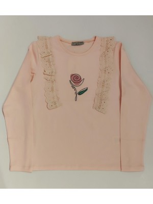 Little Star 2876 Fistolu Çiçek Baskılı Uzun Kol Body
