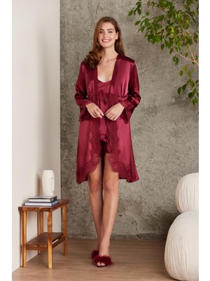 Pierre Cardin  Saten Dörtlü Gelin Çeyiz Seti -  7045