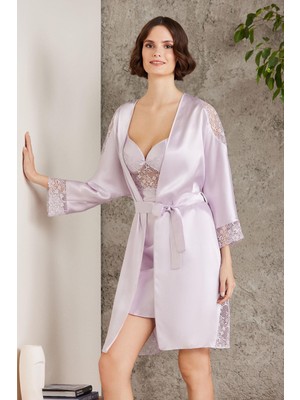 Pierre Cardin  Penye Gecelik Sabahlık Pijama Takım Şort Takım 6'lı Gelin Çeyiz Seti - 6000