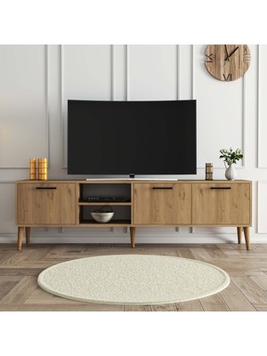 Mezza Exxen 180 cm (Ahşap Ayaklı) Tv Ünitesi Sepet Rengi 1587