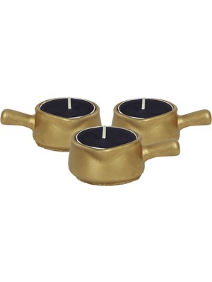 Stein Kohle Şamdan Dekoratif Mumluk Şamdan Tealight Mum Uyumlu Tava Model