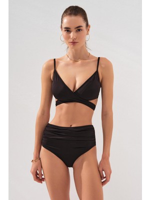 Kadın Sasha Belden Bağlamalı Siyah Bikini 2C3T1N2O36