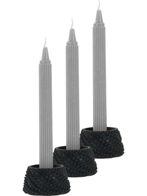 Evene Mumluk Şamdan 3 Adet Tealight ve Ince Mum Uyumlu Ejderha Yumurtası Model