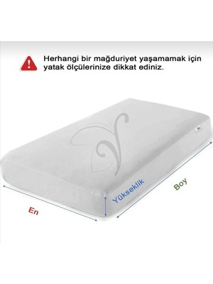 AY Home  Alez Mikro Fitted Su Sıvı Geçirmez Alez Yatak Alezi Yatak Koruyucu 100% Pamuklu Beyaz 10 Farklı Ebat