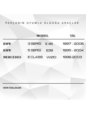 DNC Auto Part Mercedes E Class  W124  Için Arka Perde Motor Tamir Dişlisi