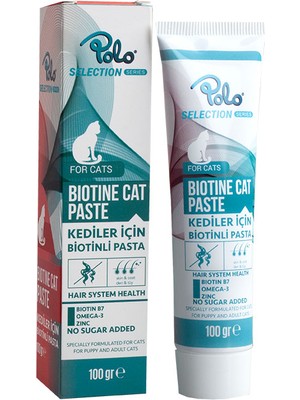 Polo Biotin Pasta 100 gr Kediler İçin Tüy Parlaklığını Artıran Lezzetli Besin Desteği